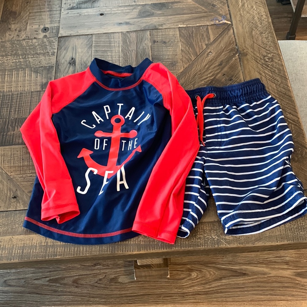 Boys swim trunks and shirt